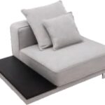 Italian Modular System single seat sofa + L/R teapoy
