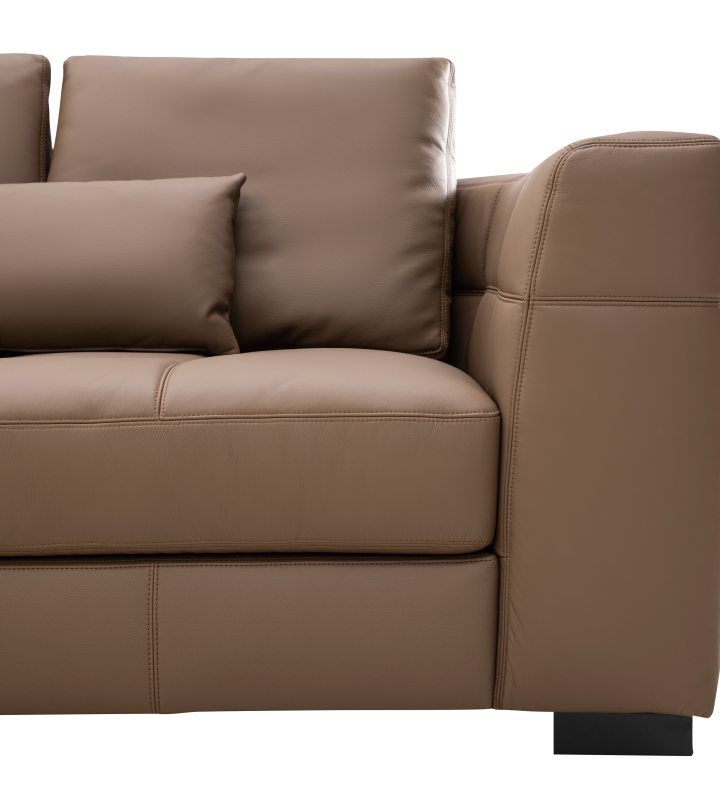 ZBOM HOME Boman Leather Sofa (Maillard)
