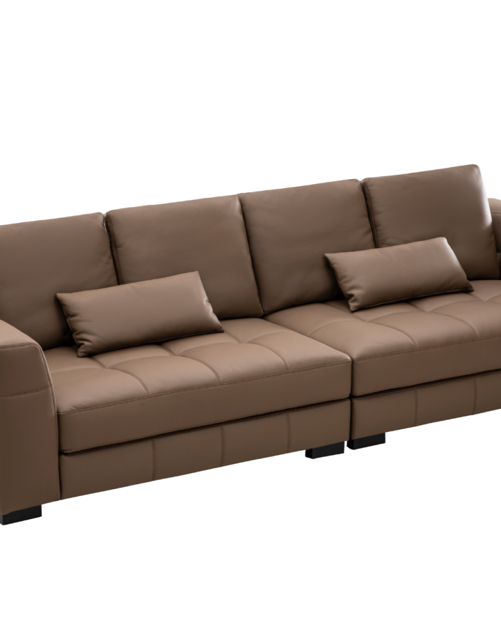 ZBOM HOME Boman Leather Sofa (Maillard)