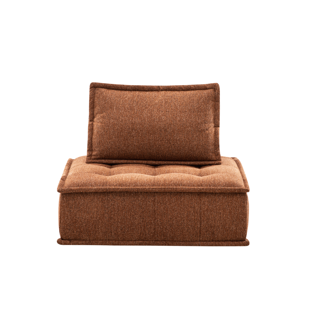 Unbounded Sofa Cotton Linen Warm Orange 3 — Kayjah Design Studio Nairobi