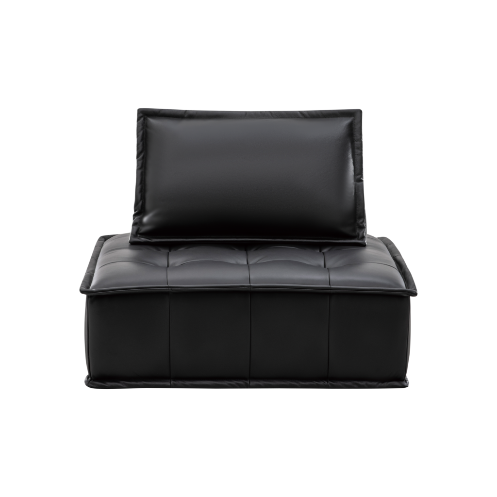 Unbounded Sofa Leather Pearl Black 3 — Kayjah Design Studio Nairobi