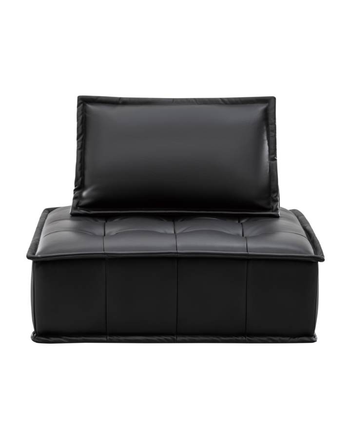 ZBOM HOME Unbounded Leather Single-Seat Sofa (Pearl Black)