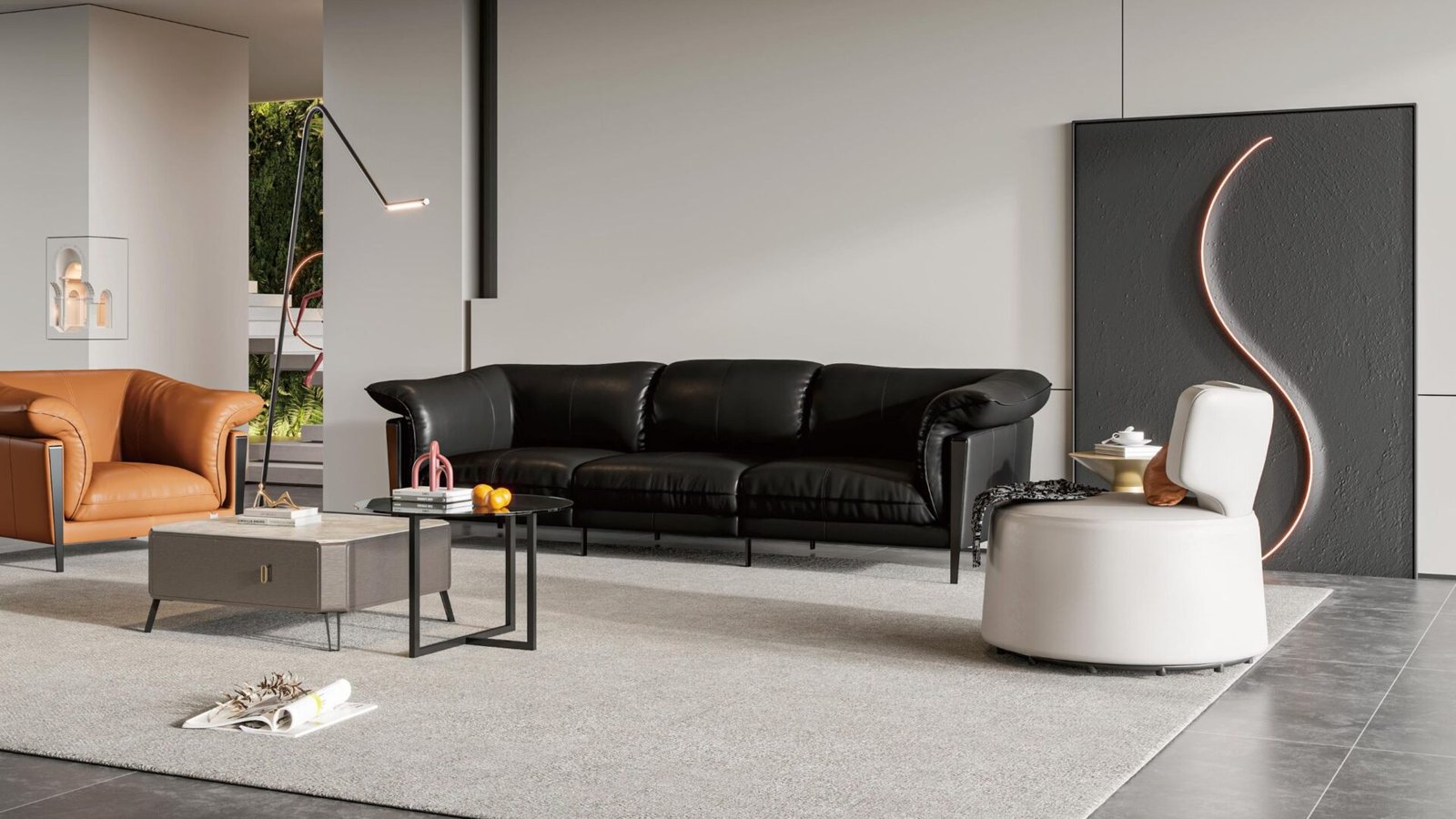 ZBOM HOME Zero Sense Capsule Leather Sofa in situ