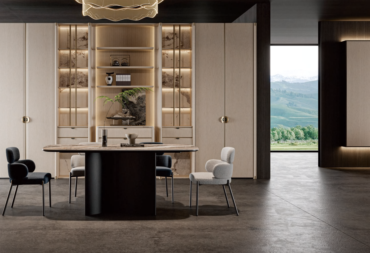 ZBOM HOME Azure Realm Dining Chair (Off-White) in situ