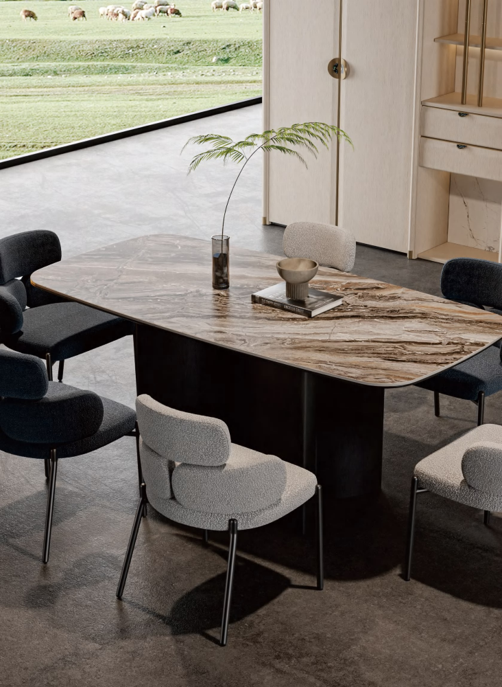 ZBOM HOME Azure Realm Dining Chair (Dark Blue) in situ
