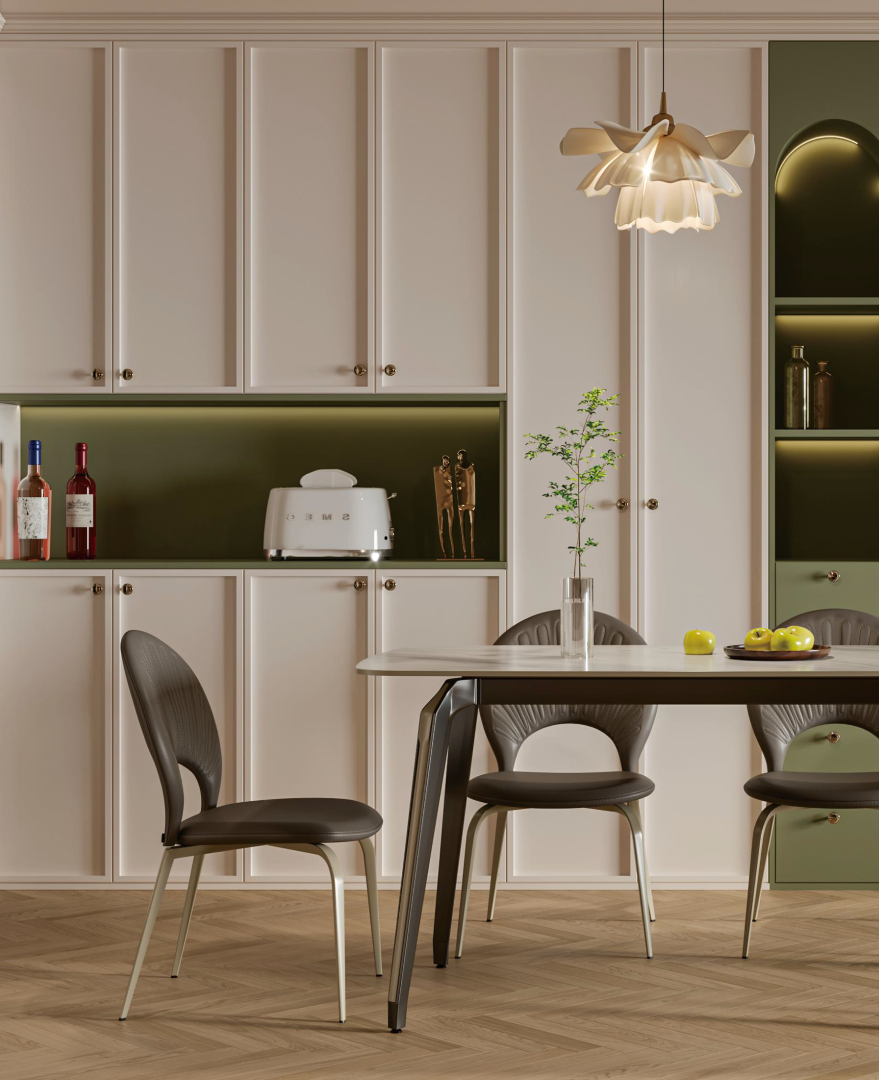ZBOM HOME Leisurely Time Dining Chair (Chestnut Brown) in situ