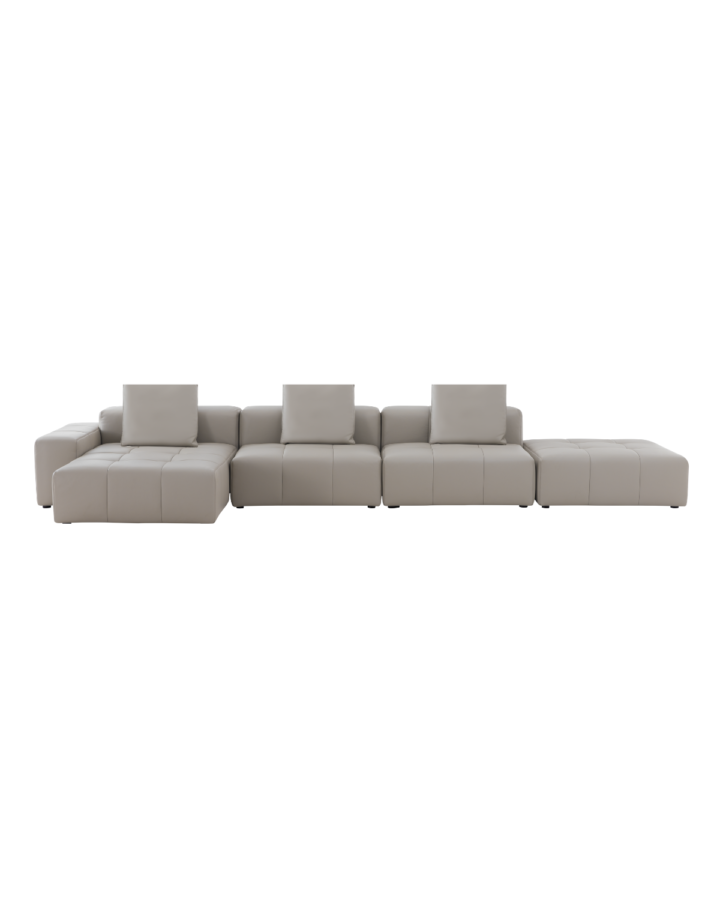 ZBOM HOME DOMORI Leather Sofa (Elegant Grey)
