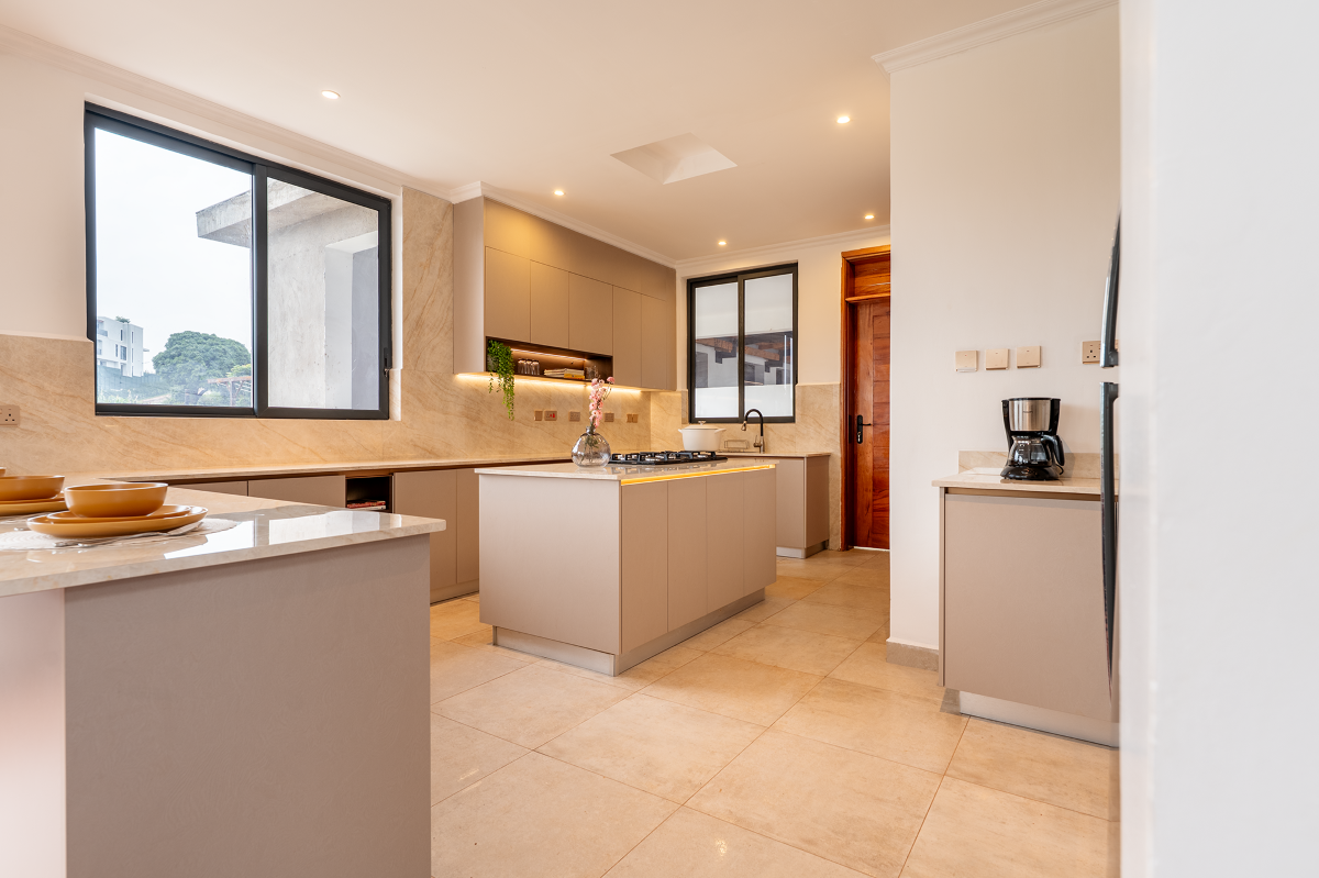 Modern kitchen with neutral colors