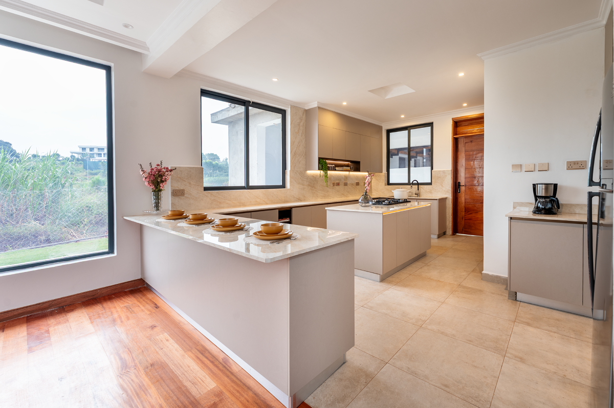 Modern kitchen with natural light