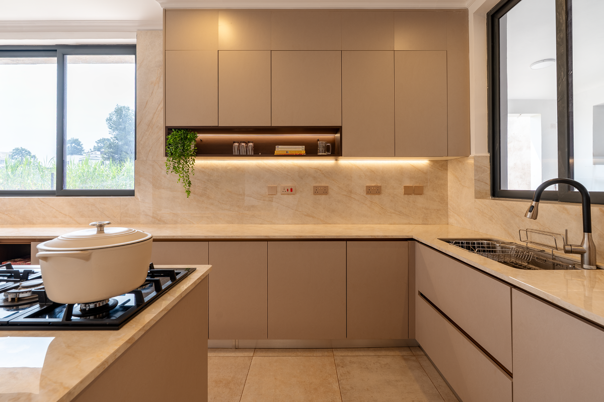 Modern kitchen with neutral tones