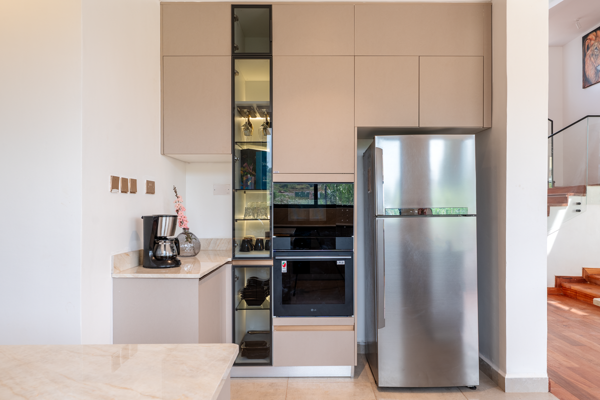 Modern kitchen with sleek appliances