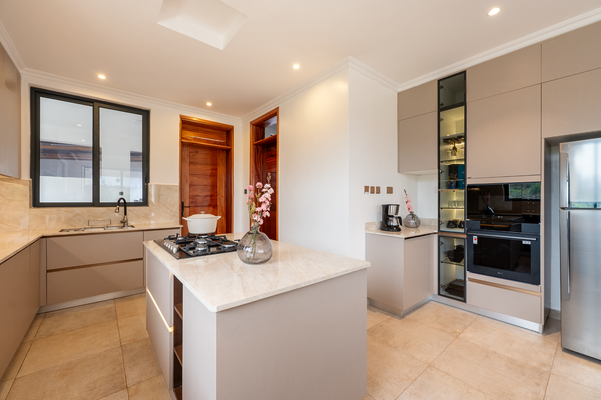 Modern kitchen with sleek design.
