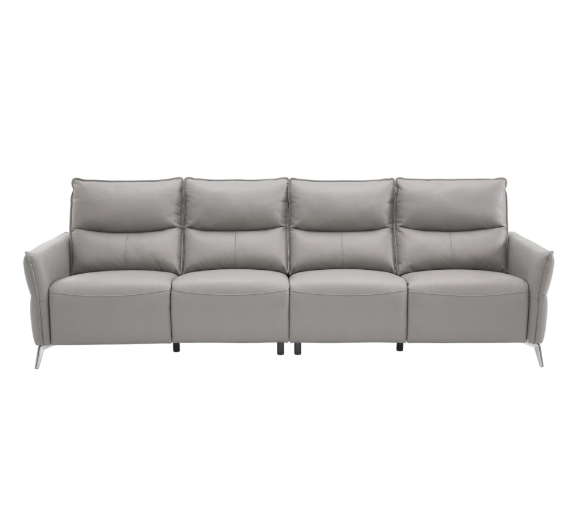 ZBOM HOME Brownie leather four-seat sofa (Light grey) — Kayjah Design Studio Nairobi