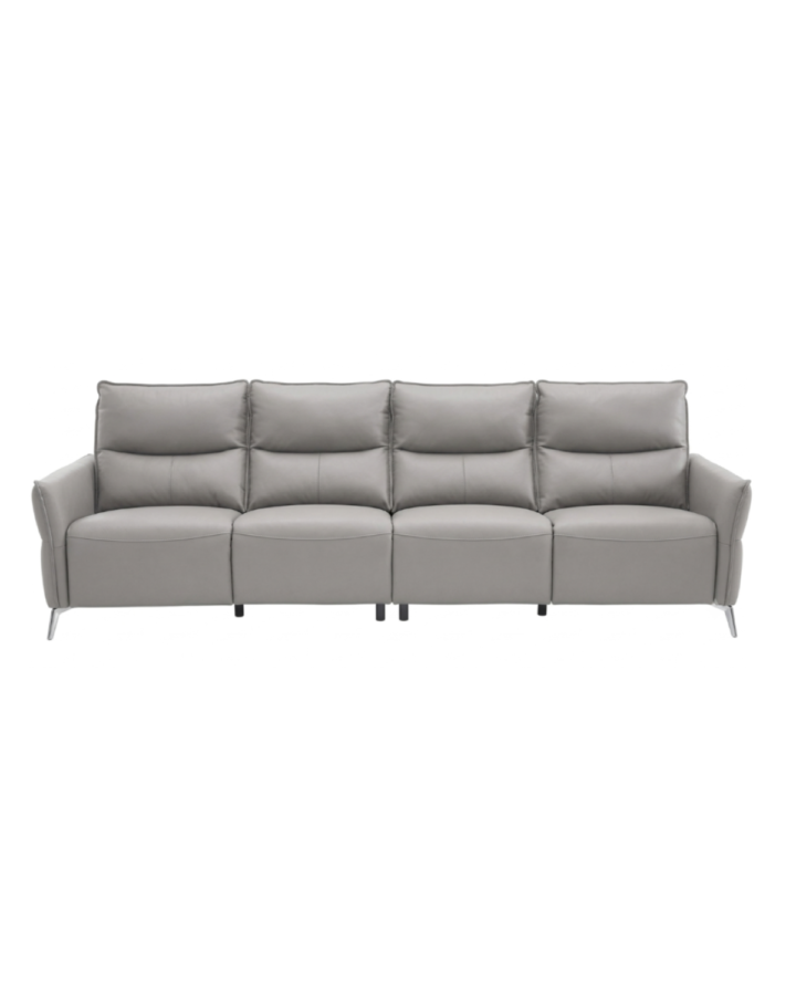 ZBOM HOME Brownie Leather Sofa (Light Grey)