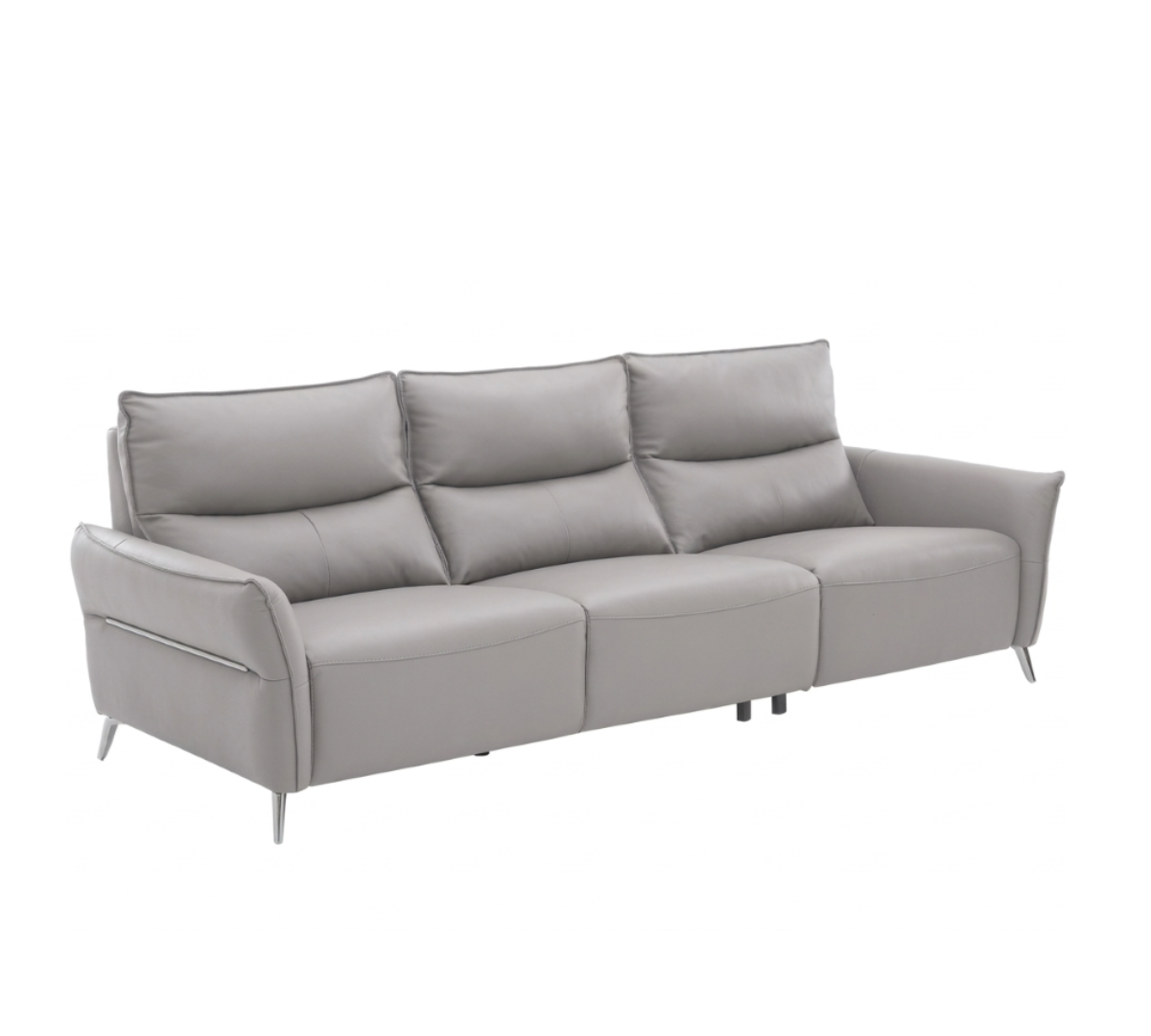 ZBOM HOME Brownie leather three-seat sofa (Light grey) — Kayjah Design Studio Nairobi