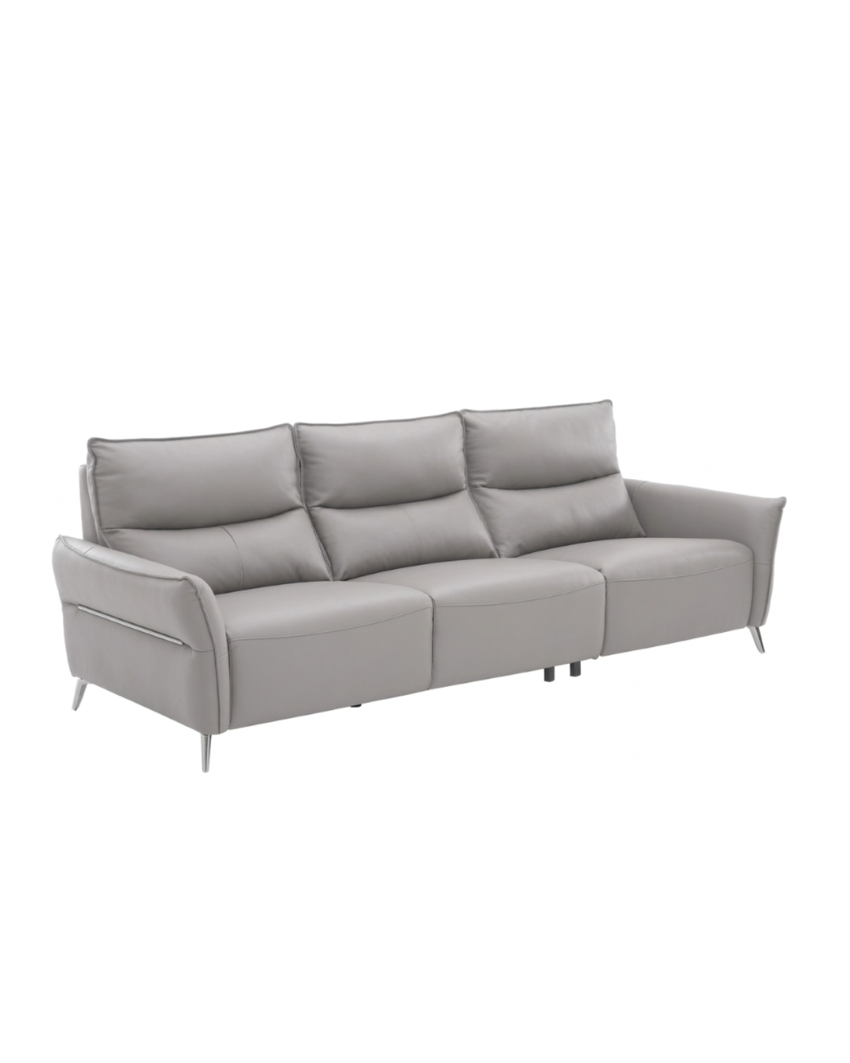 ZBOM HOME Brownie leather three-seat sofa (Light grey) — Kayjah Design Studio Nairobi
