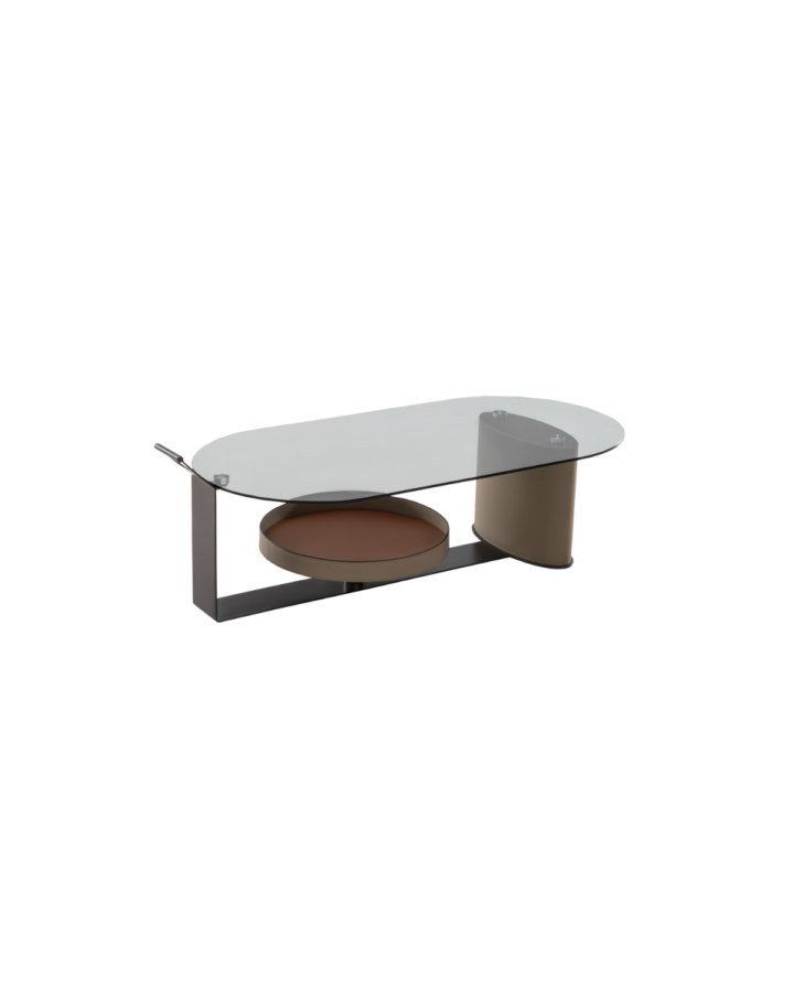 ZBOM HOME Azure Realm Teapoy (Grey Glass Color)