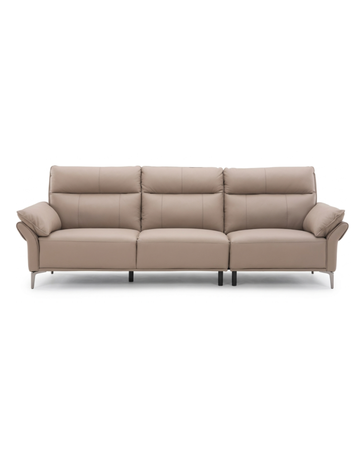 ZBOM HOME Green Leather Sofa (Light brown tea)
