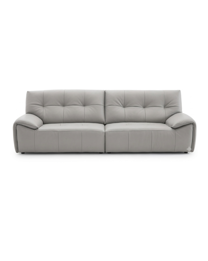 ZBOM HOME KrugerⅡ Leather Sofa (Light Grey)