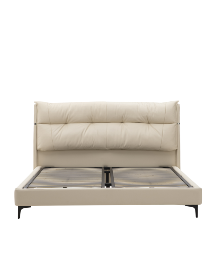 ZBOM HOME Qi Mu Leather Bed (Warm beige)
