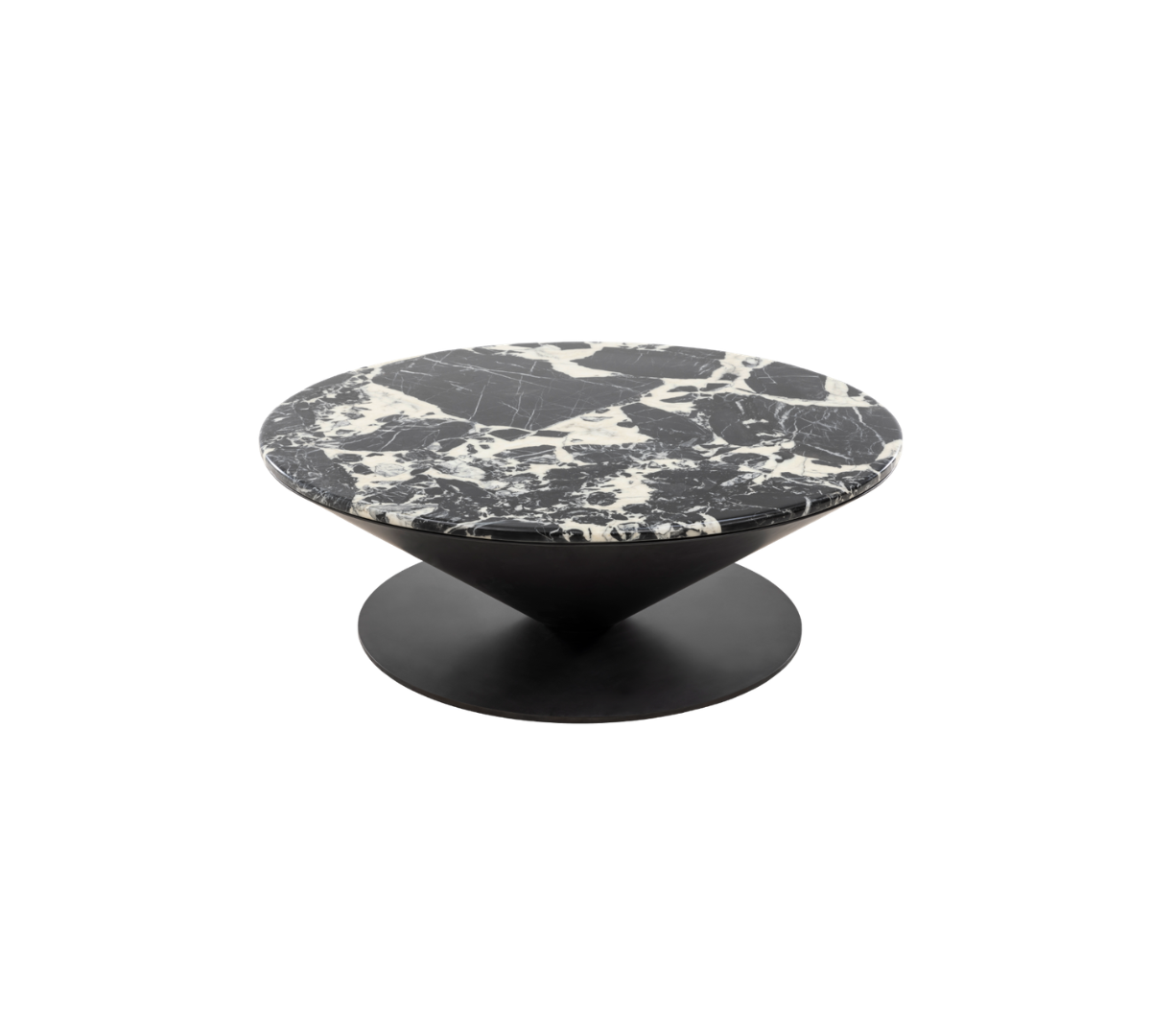 Modern black marble coffee table