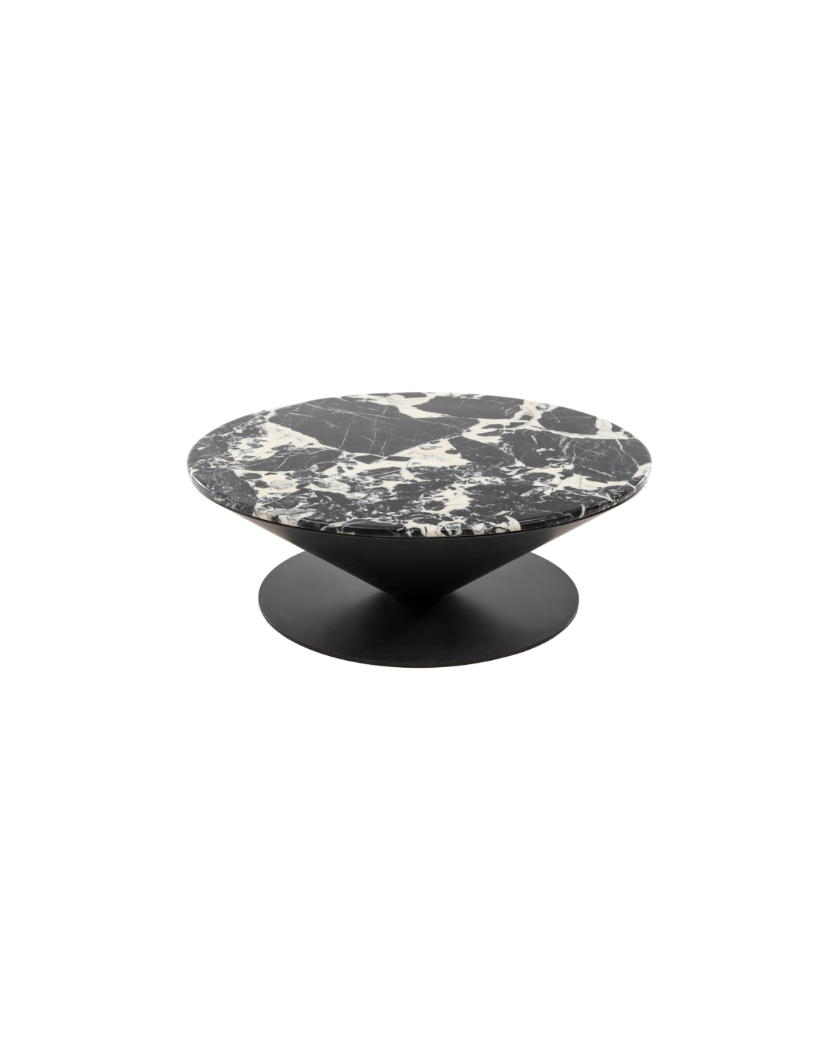 Modern black marble coffee table