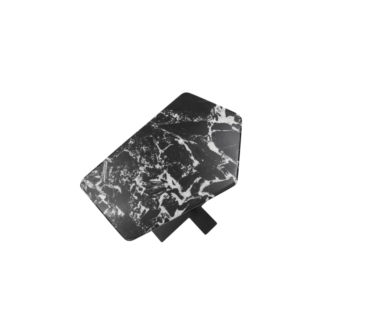Modern black marble side table