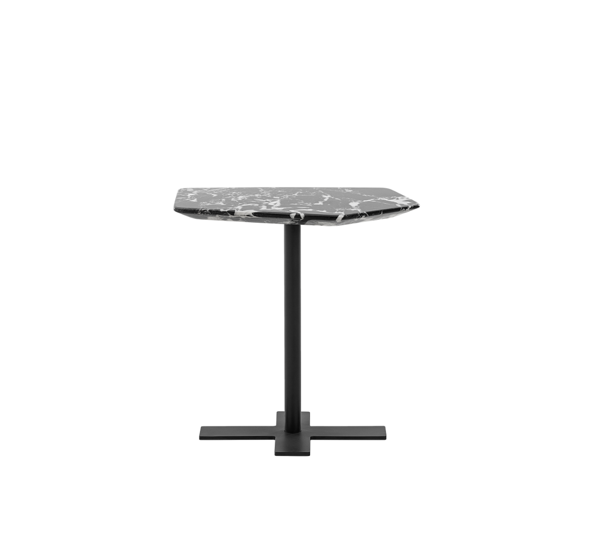 Modern black marble side table