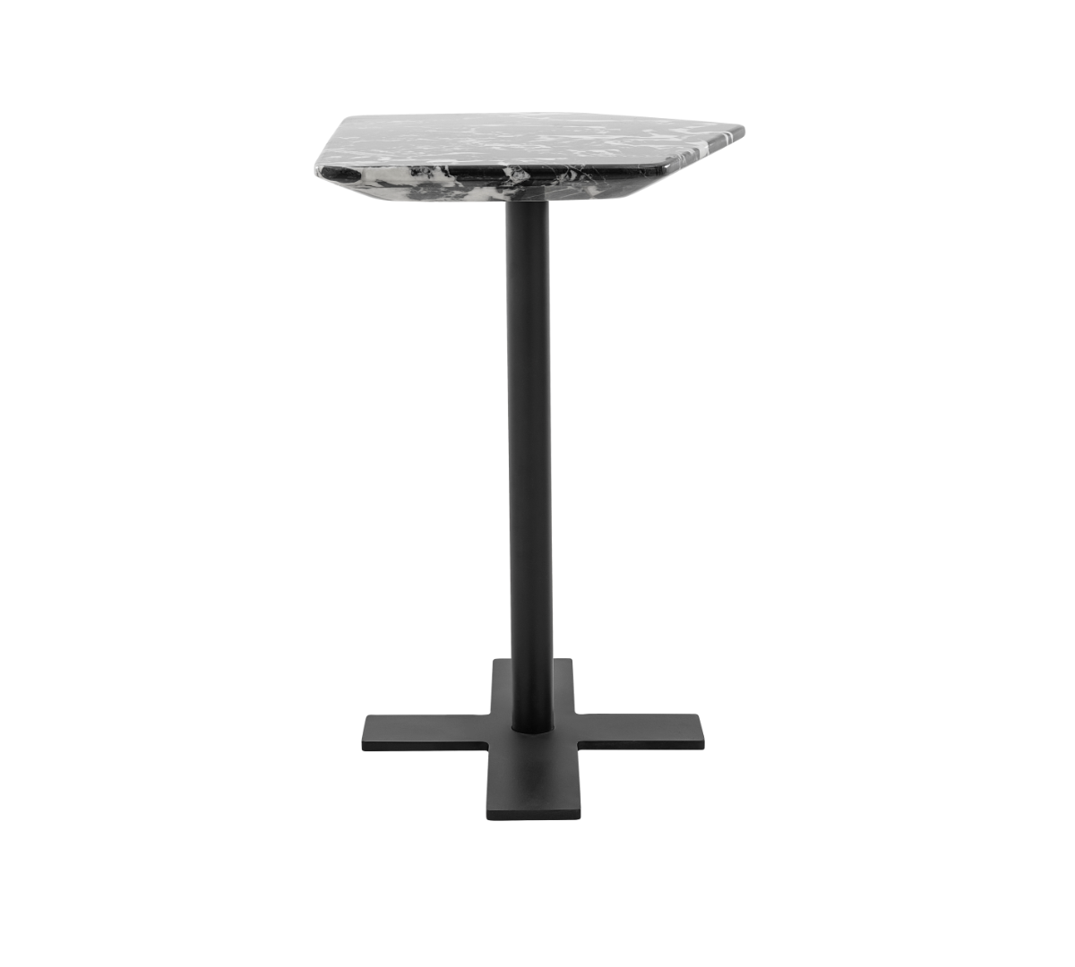 Modern side table with marble top