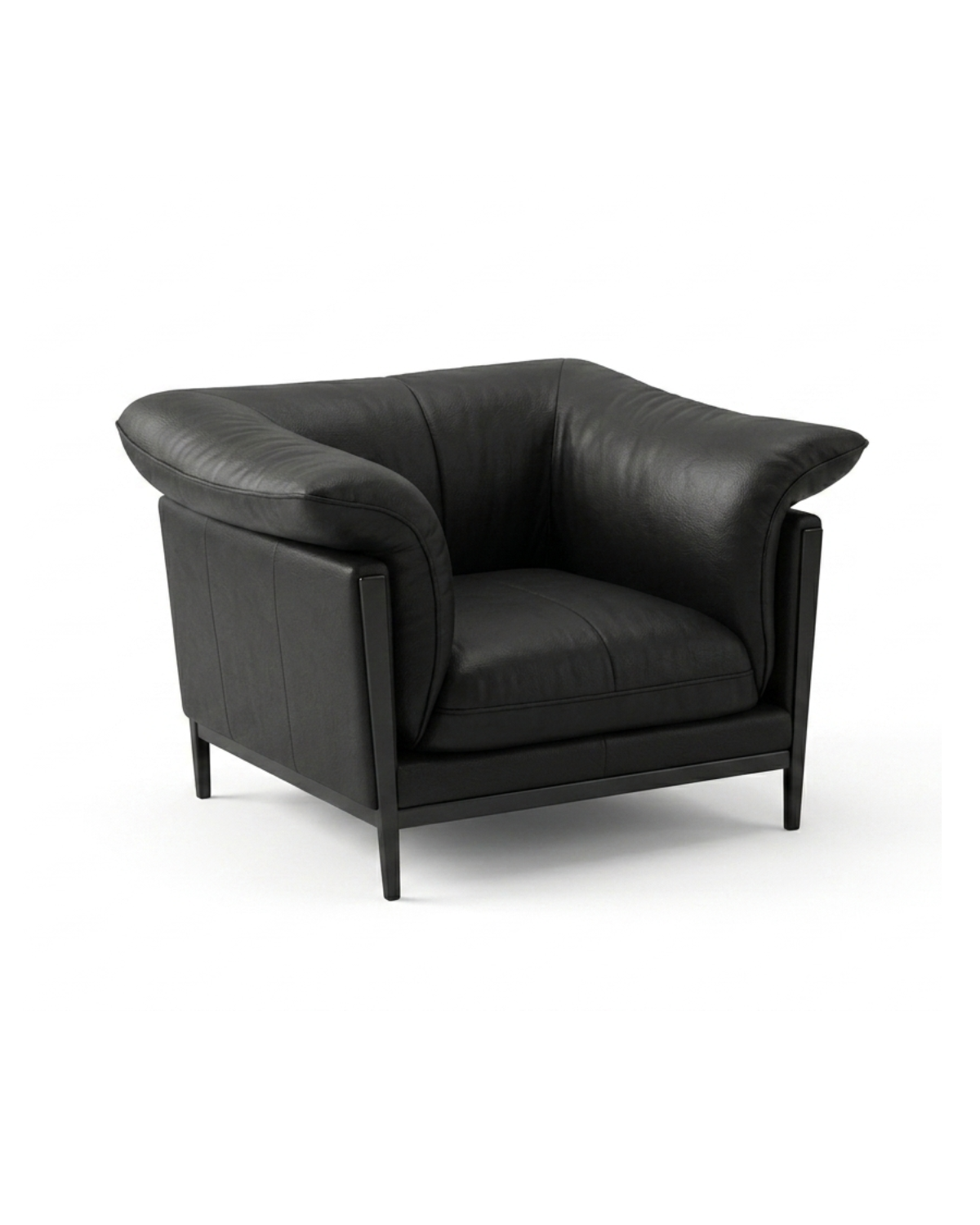 Zbom Home Zero Sense Capsule Leather Single Seat Sofa Obsidian Black — Kayjah Design Studio Nairobi