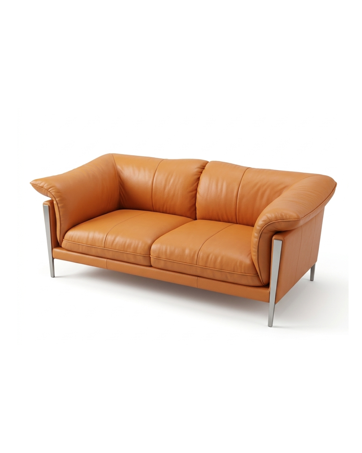 Zbom Home Zero Sense Capsule Leather Two Seat Sofa Warm Orange — Kayjah Design Studio Nairobi