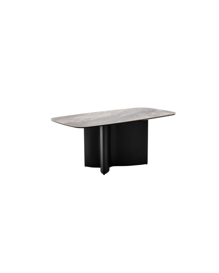 ZBOM HOME Azure Realm Dining Table (Venice brown glossy finish)