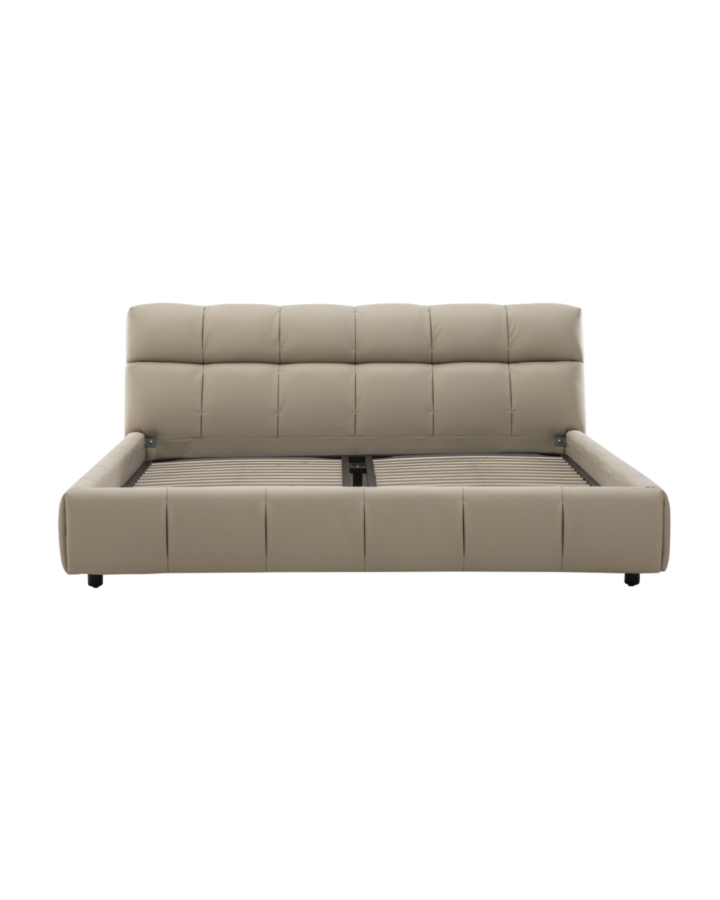 ZBOM HOME Boman Leather Bed (Beige)