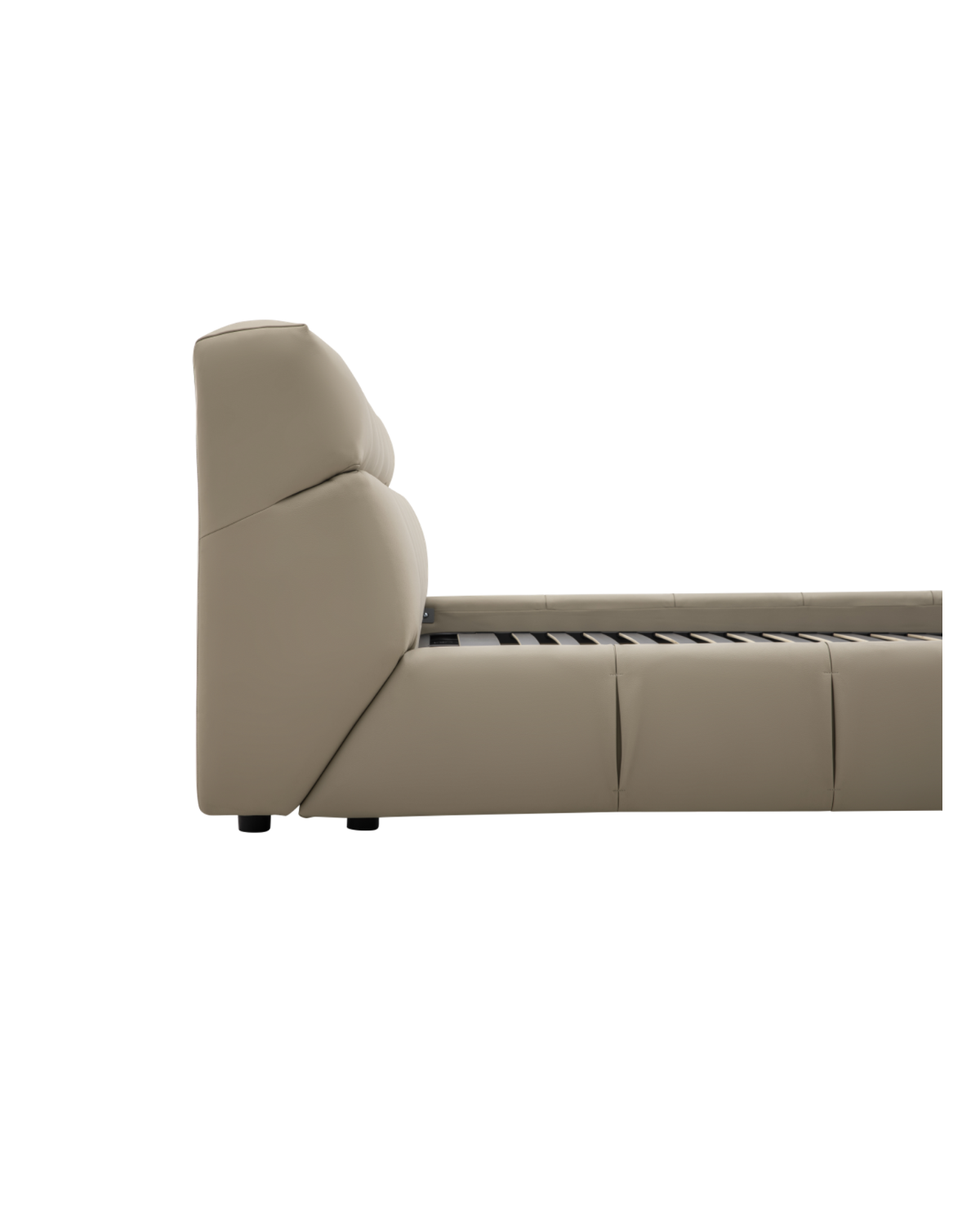 Zbom Home Boman Leather Bed Beige — Kayjah Design Studio Nairobi