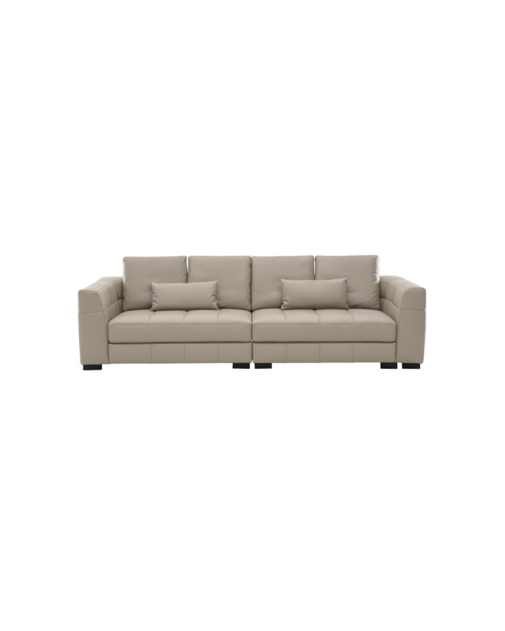 ZBOM HOME Boman Leather Sofa (Beige)