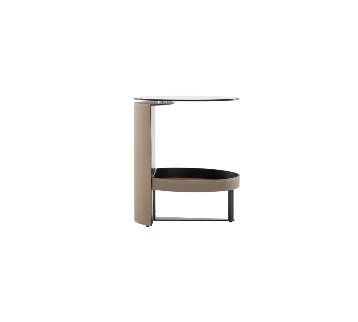 Modern side table with circular design