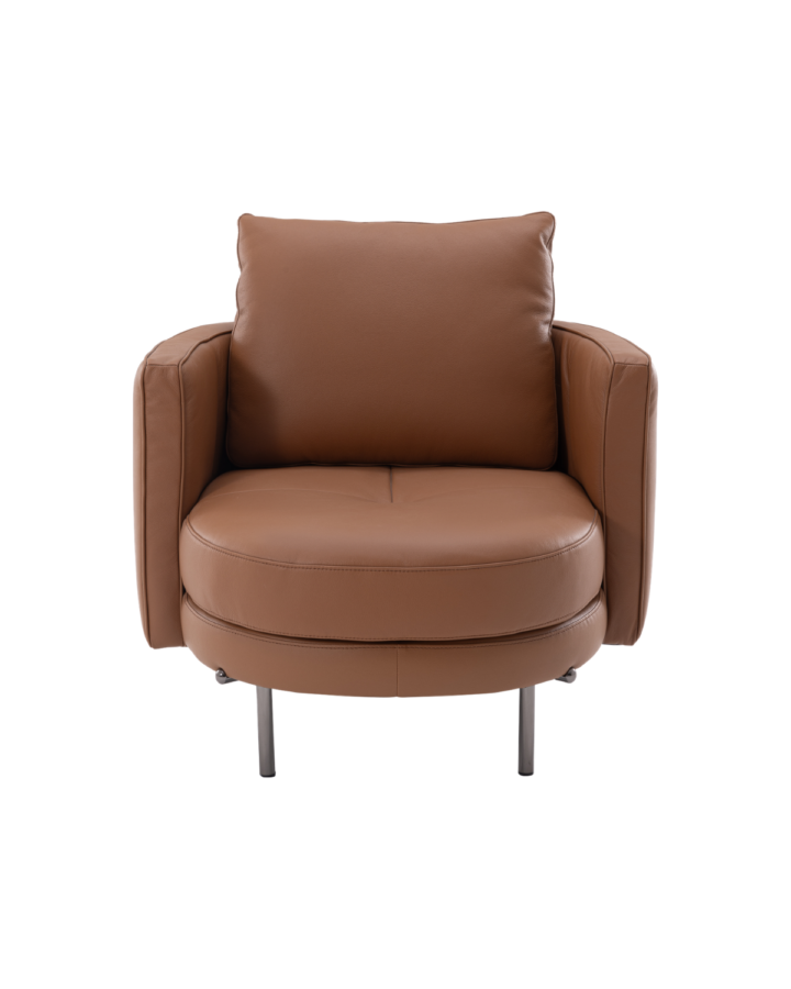 ZBOM HOME Extraordinary Leisure Leather Chair (Amber orange))