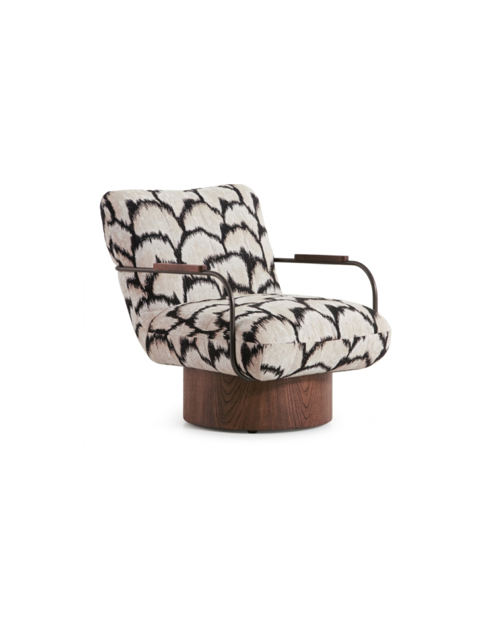 ZBOM HOME flower02 Lounge Chair (Ink Wash Pattern)