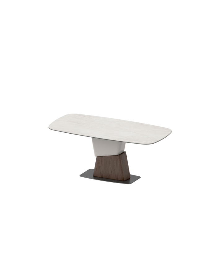 ZBOM HOME Flowing Light First Sight Dining Table (Beige Glossy Finish)