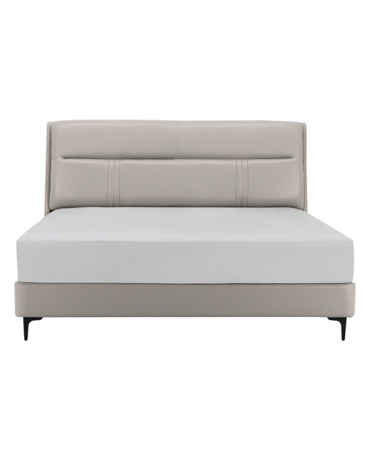 ZBOM HOME Forest Language Leather Bed (Moon shadow ash)