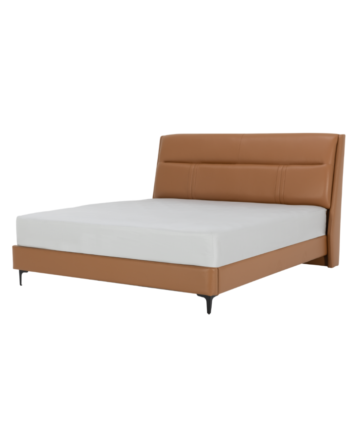 ZBOM HOME Forest Language Leather Bed (Amber orange)