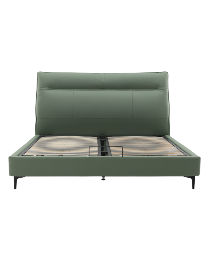 ZBOM HOME Green Leather Bed (Camellia green)