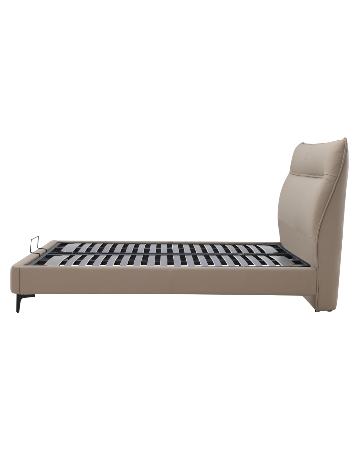 Zbom Home Green Leather Bed Light Brown Tea — Kayjah Design Studio Nairobi