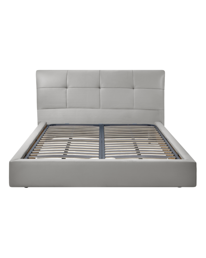 ZBOM HOME Kruger Ⅱ Leather Bed (Light grey)