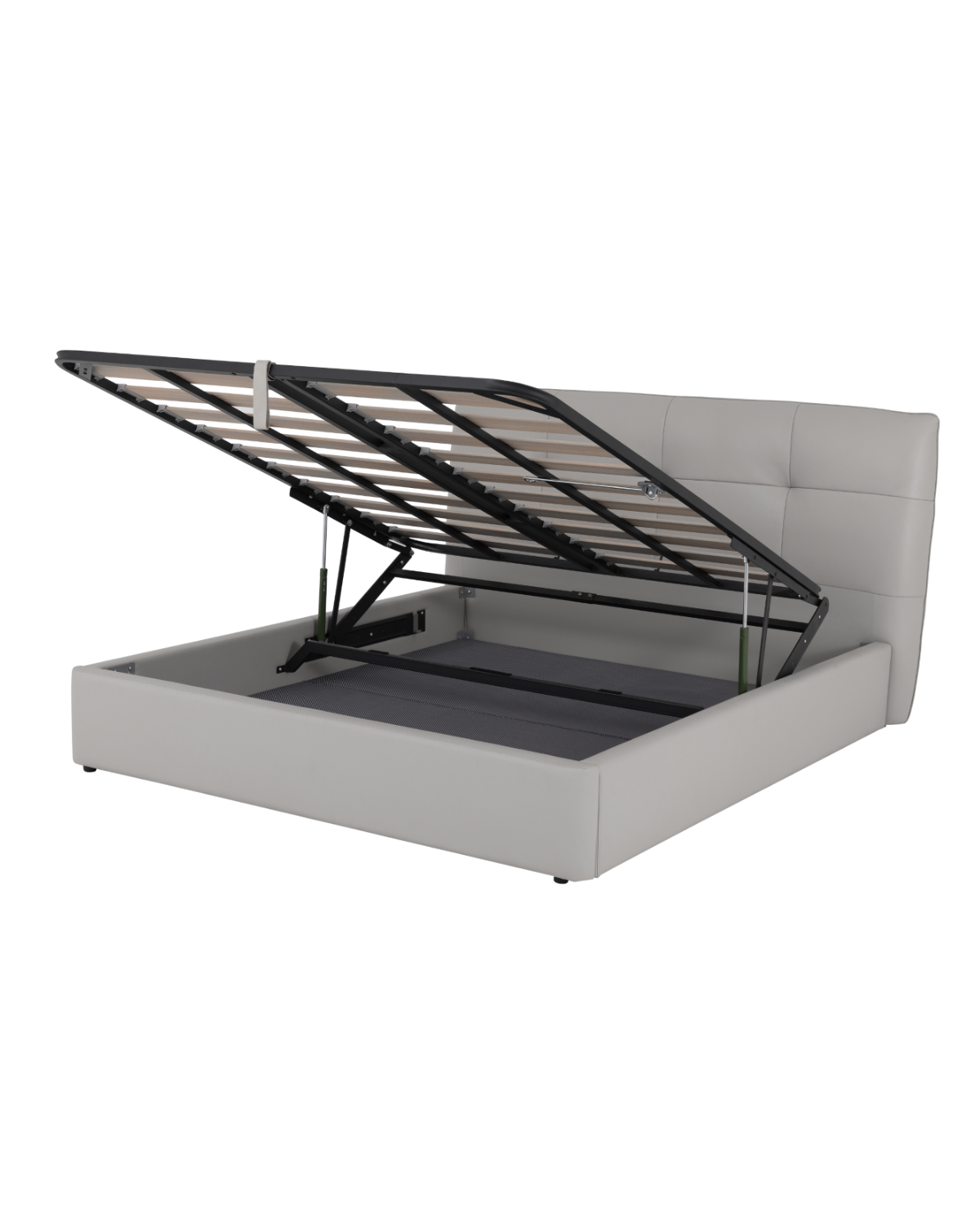 Zbom Home Kruger 2 Leather Bed Light Grey — Kayjah Design Studio Nairobi