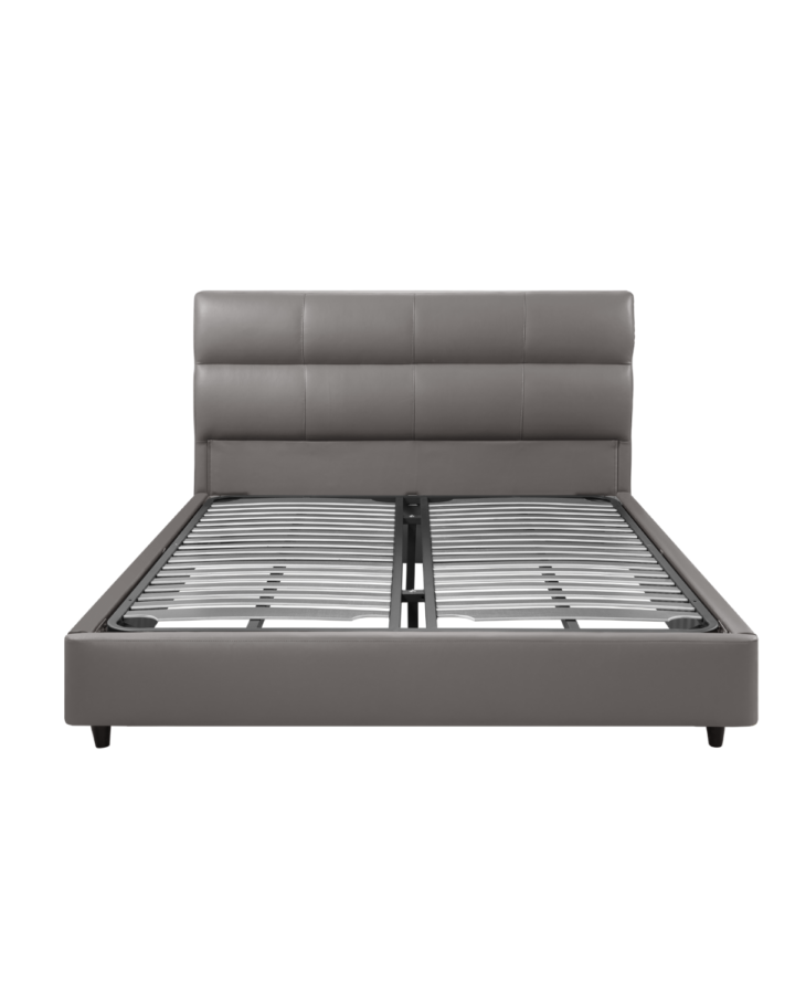 ZBOM HOME Kruger Genuine Leather Bed (gray)