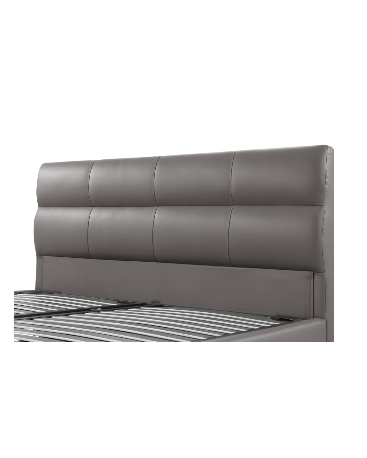 Zbom Home Kruger Leather Bed Grey — Kayjah Design Studio Nairobi