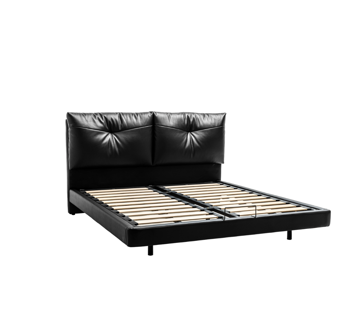 Zbom Home Leather Island Leather Bed Glazed Black — Kayjah Design Studio Nairobi