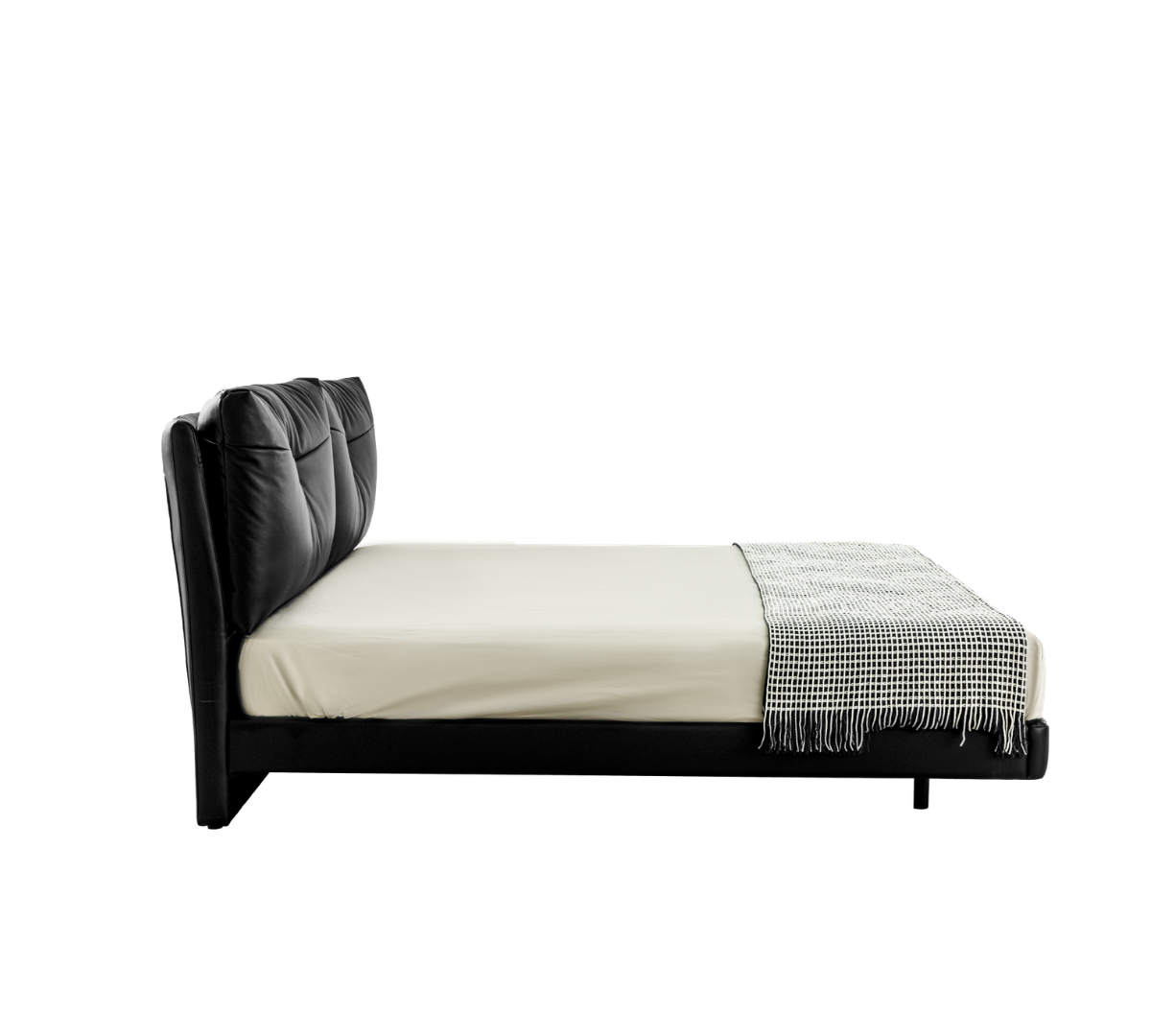 Zbom Home Leather Island Leather Bed Glazed Black 2 — Kayjah Design Studio Nairobi