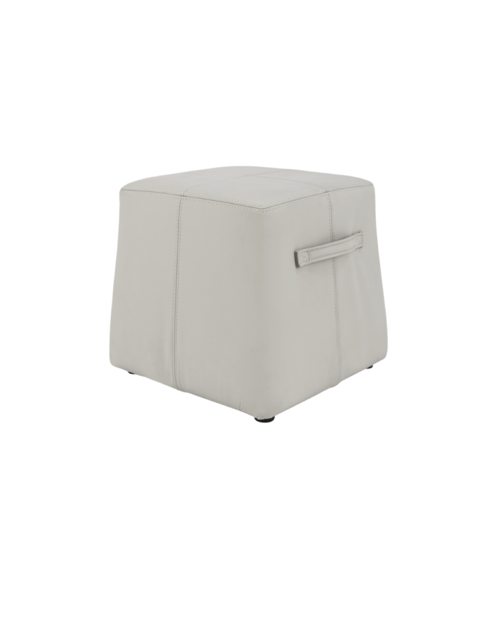 ZBOM HOME Qi Dian Leather Leisure Square Stool (Apricot Grey)